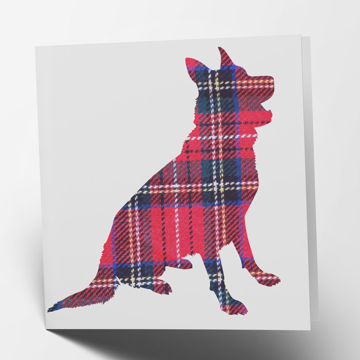 German Shepherd Tartan Card Front