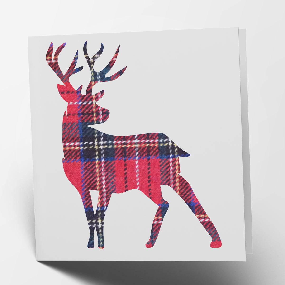 Standing Stag Tartan Card