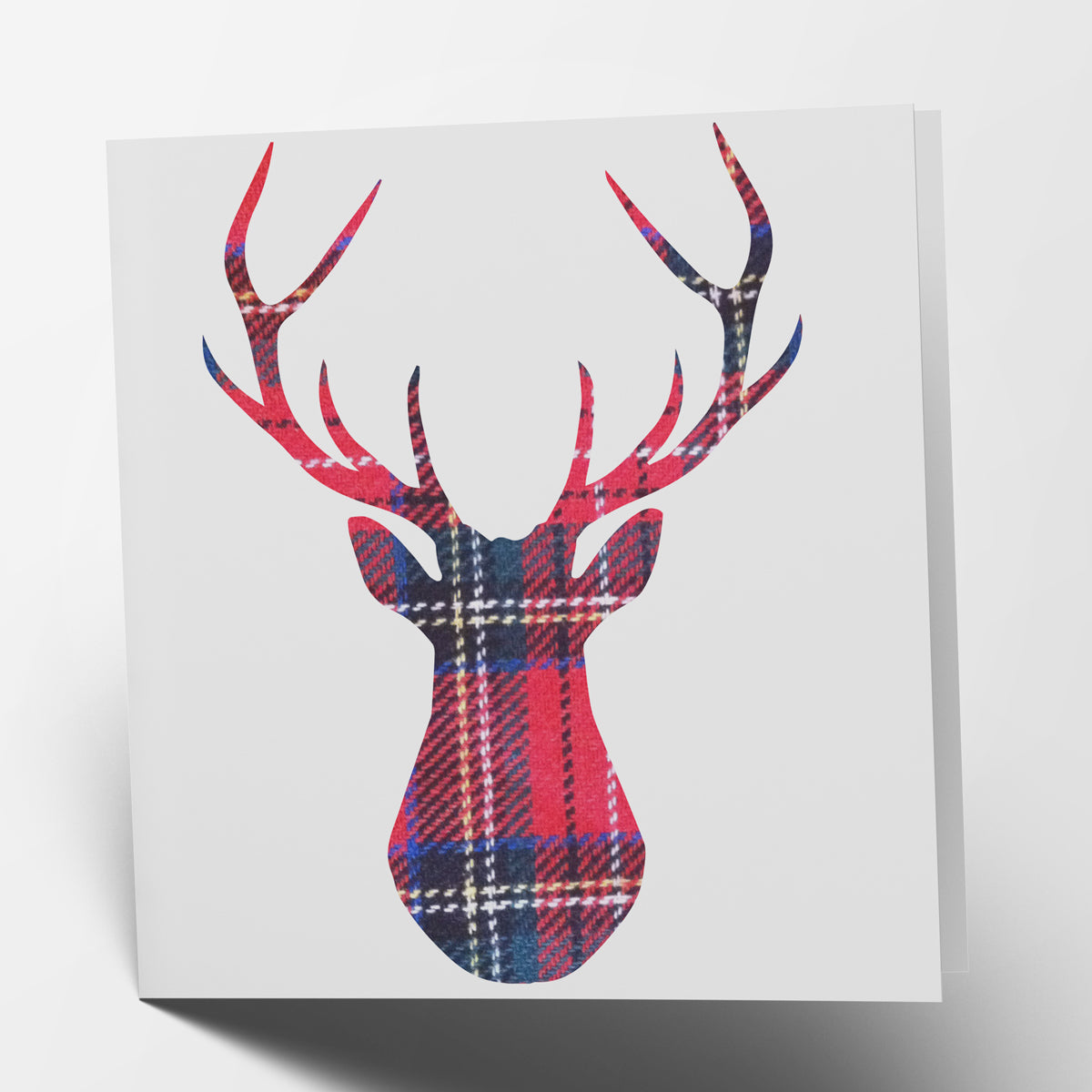 Stag Head Tartan Card