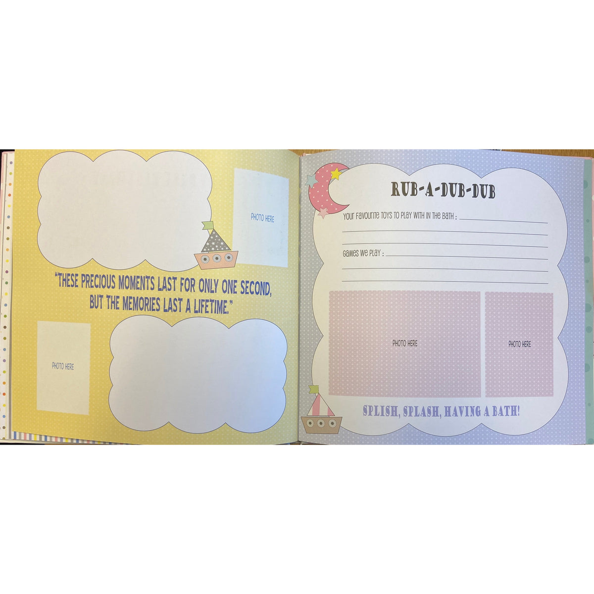 Baby Record Book in White