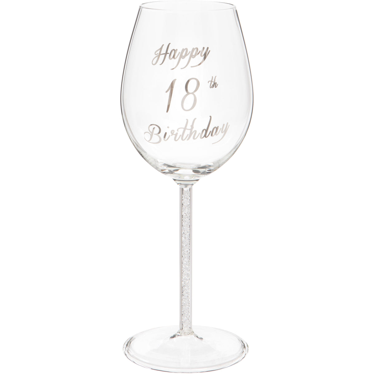 18th Birthday Wine Glass