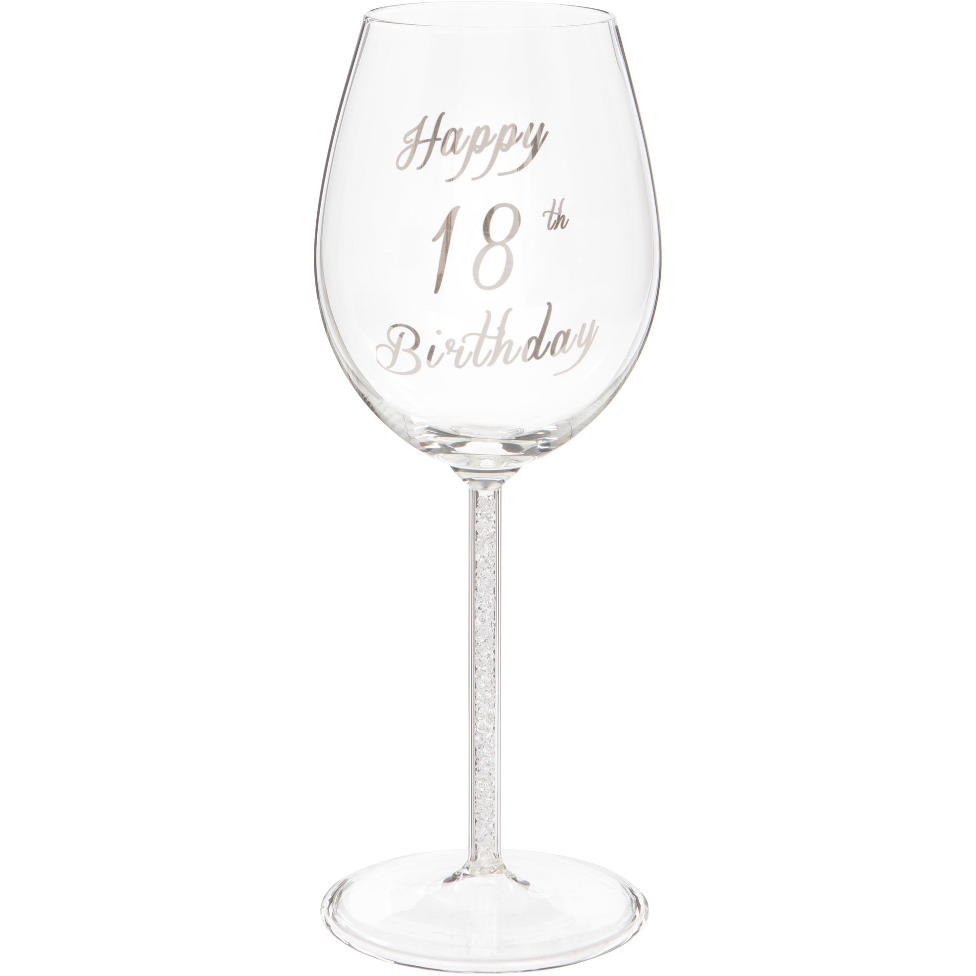 18th Birthday Wine Glass