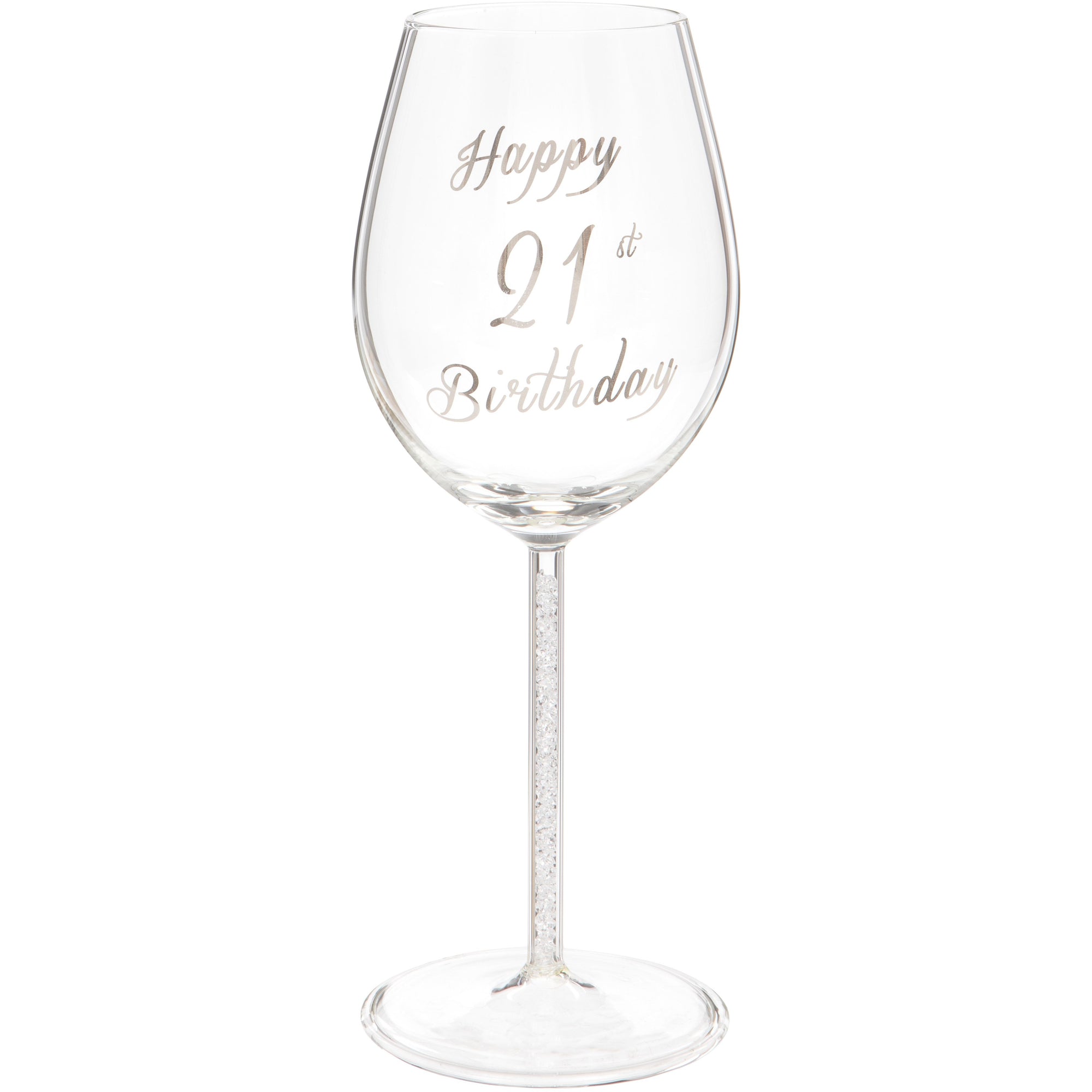 21st Birthday Wine Glass