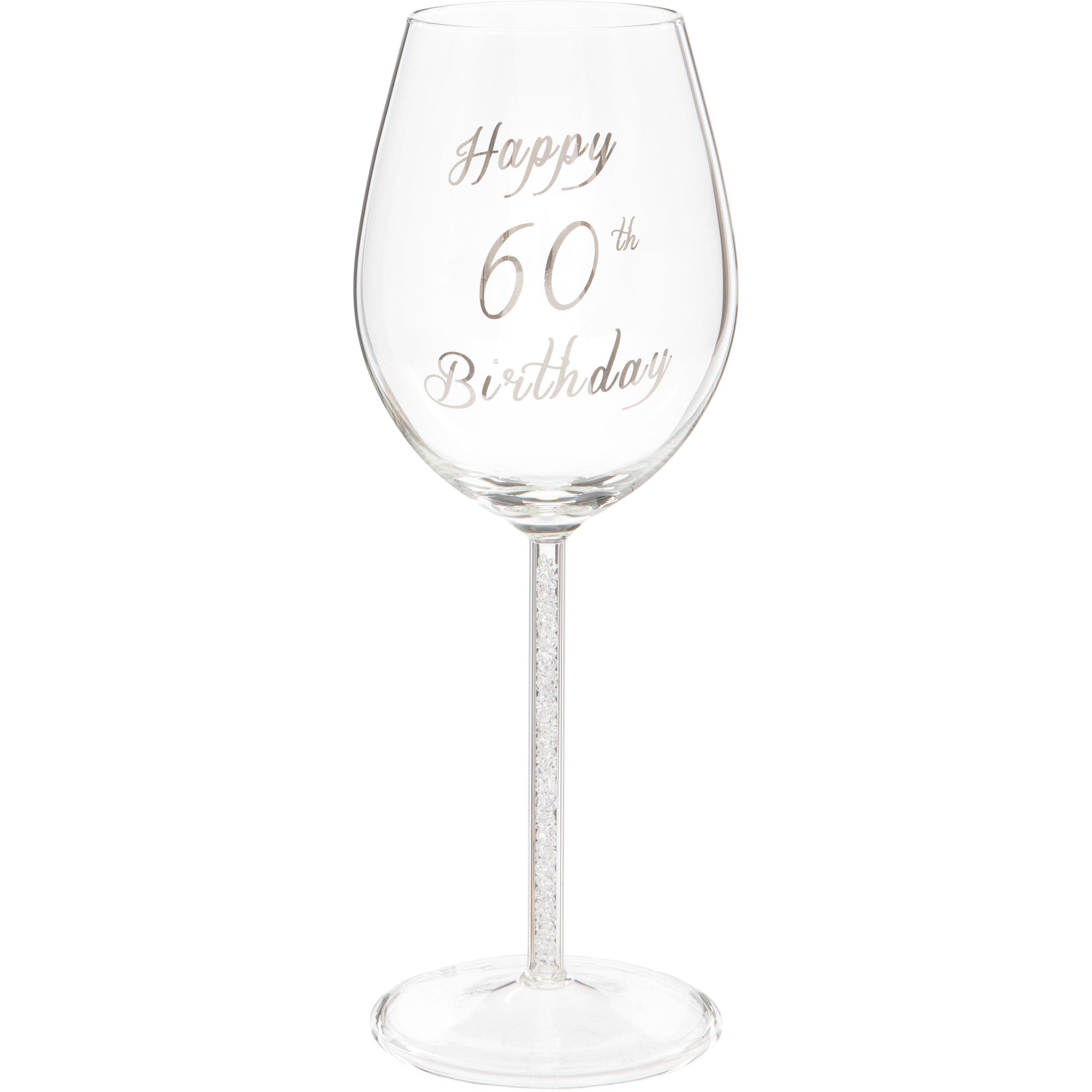 60th Birthday Wine Glass