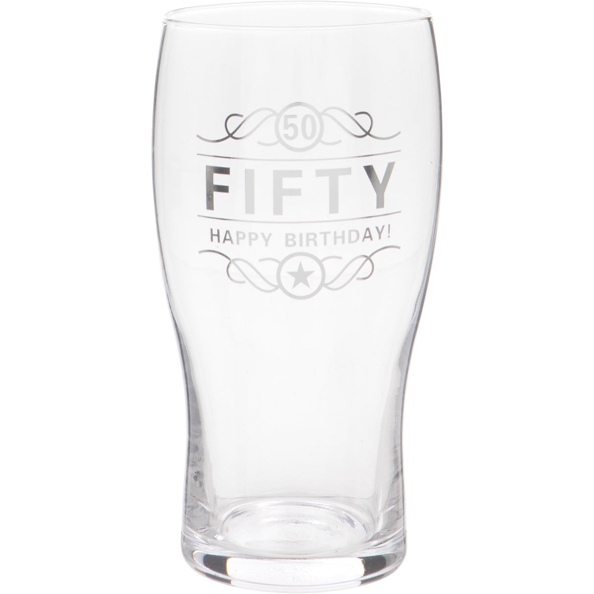 50th Birthday Beer Glass