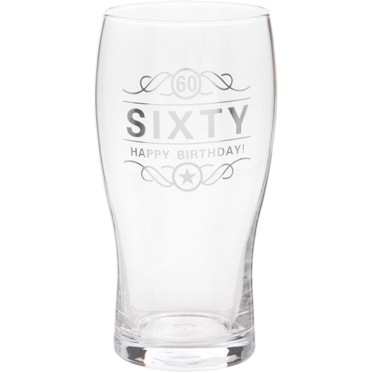 60th Birthday Beer Glass