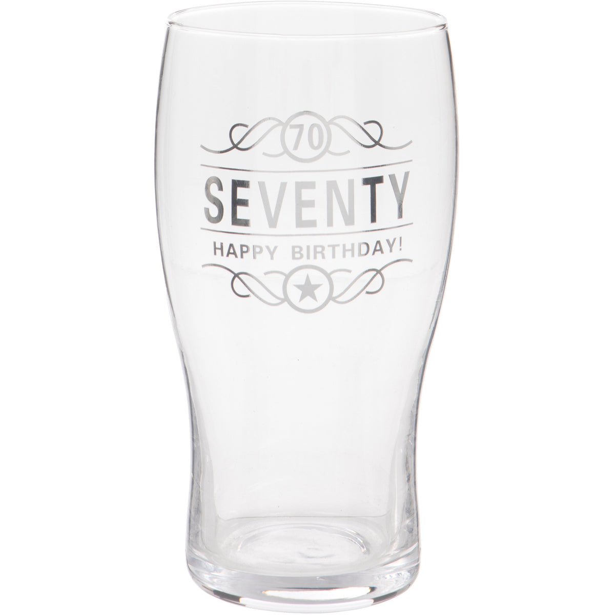 70th Birthday Beer Glass