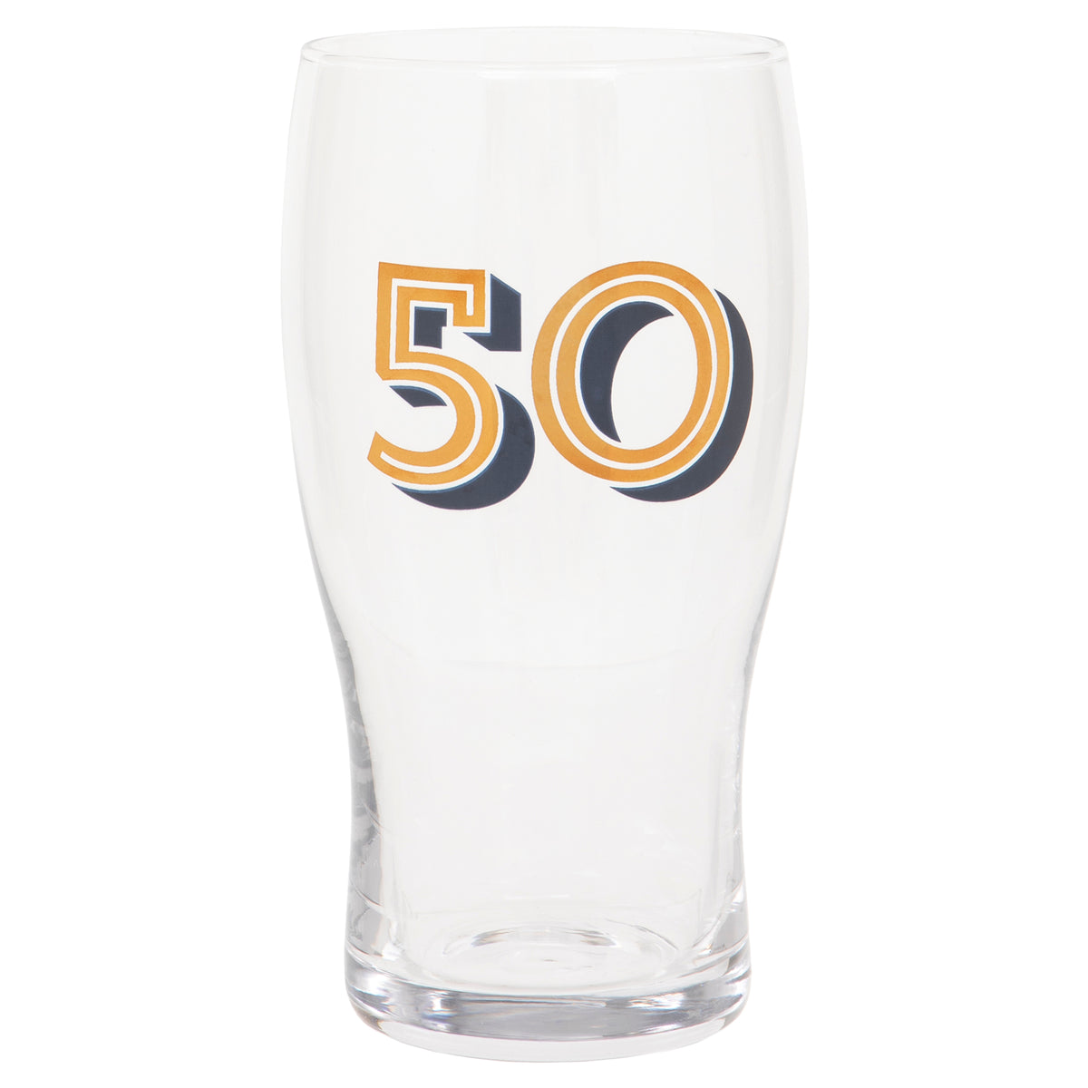 Gold Collection 50th Birthday Beer Pint Glass