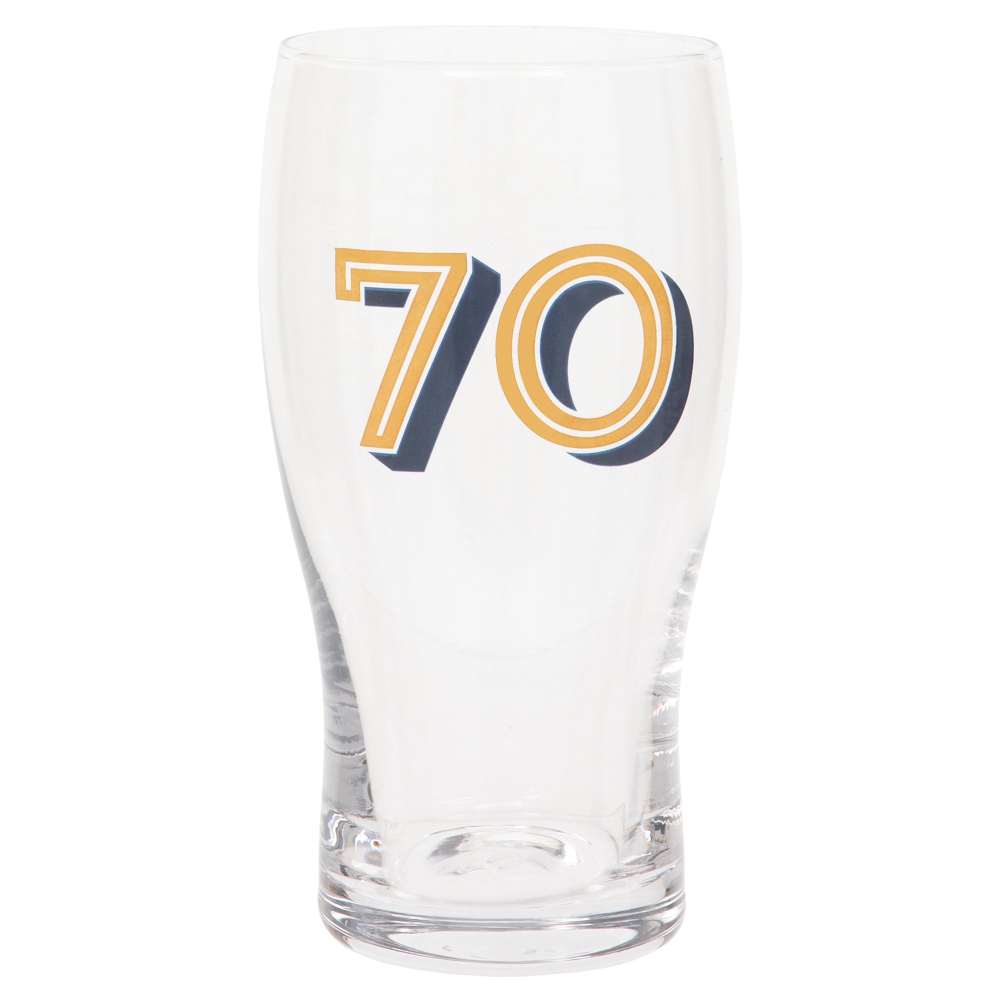 Gold Collection 70th Birthday Beer Pint Glass