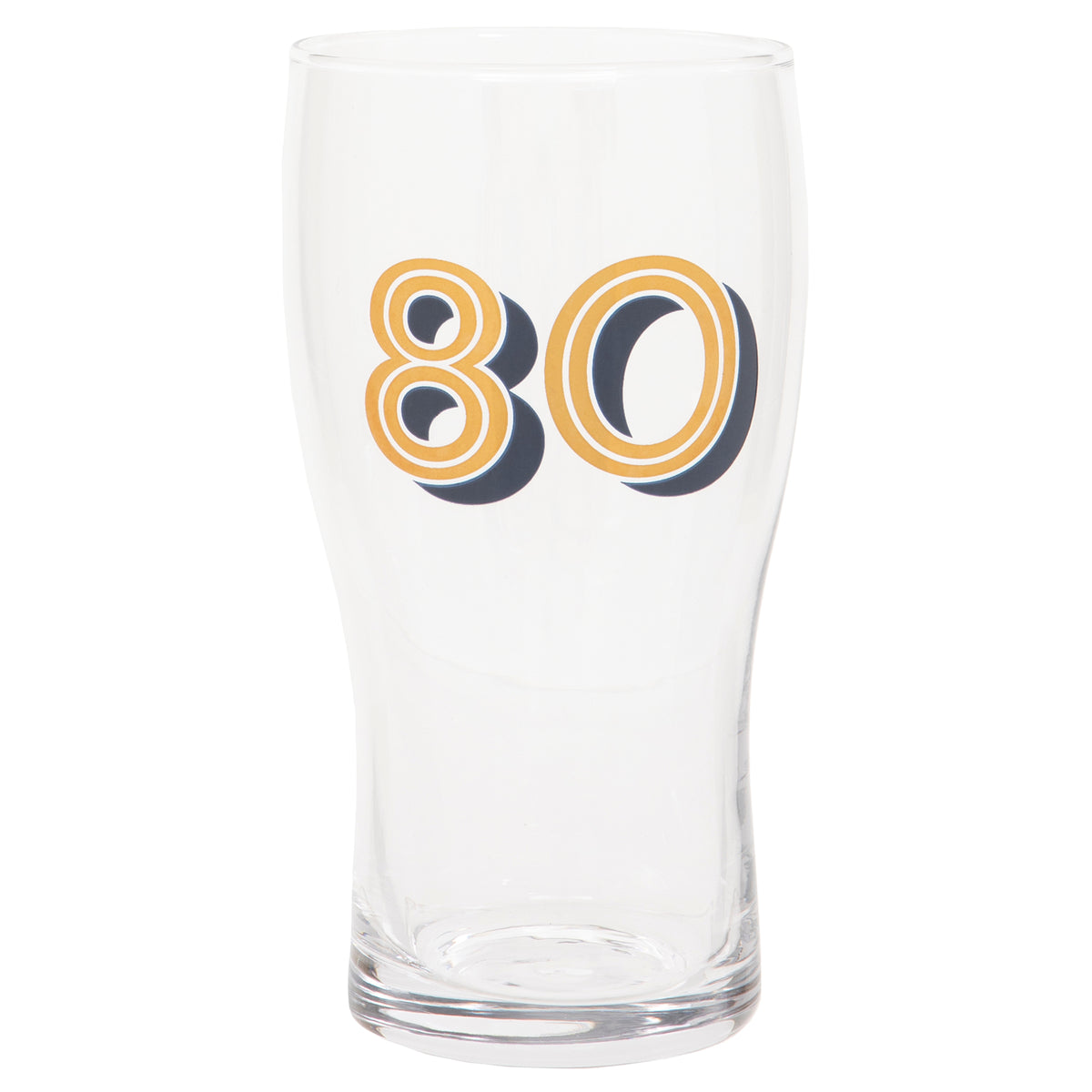 Gold Collection 80th Birthday Beer Pint Glass