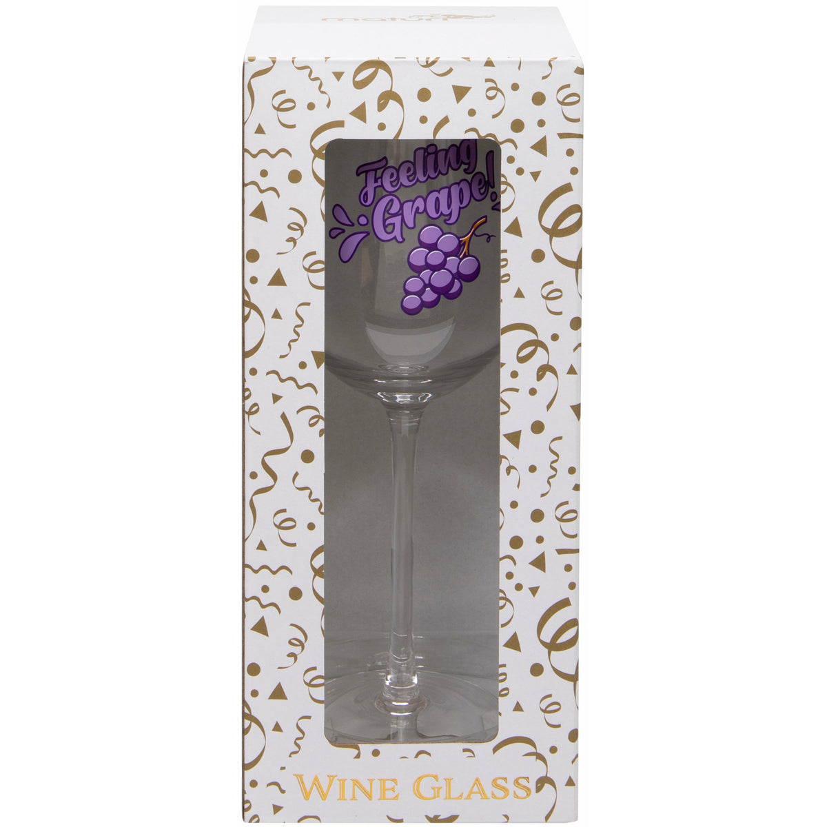 &#39;Feeling Grape&#39; Wine Glass in box