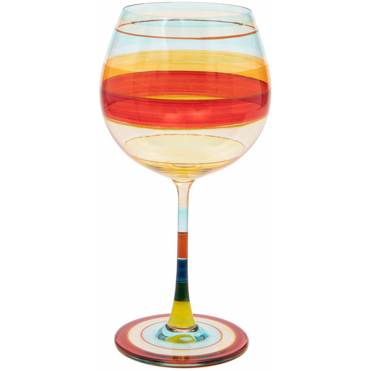 Hand Painted Light Stripe Gin Glass