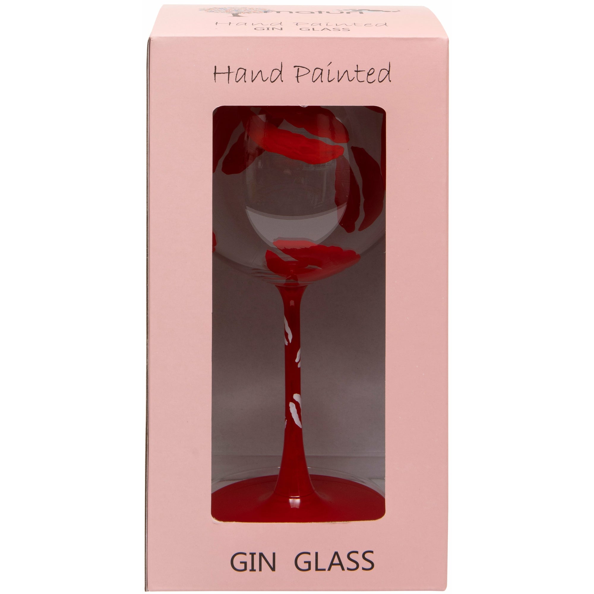 Hand Painted Kiss Gin Glass