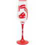 Hand Painted Kiss Champagne Flute