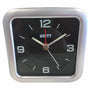 Square Beep Alarm Clock - Silver & Black