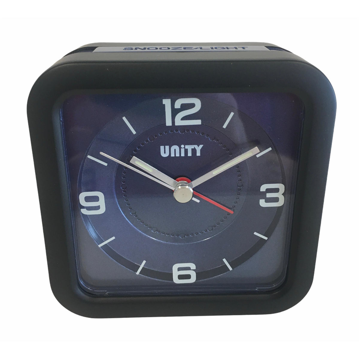 Square Beep Alarm Clock in Blue and Black