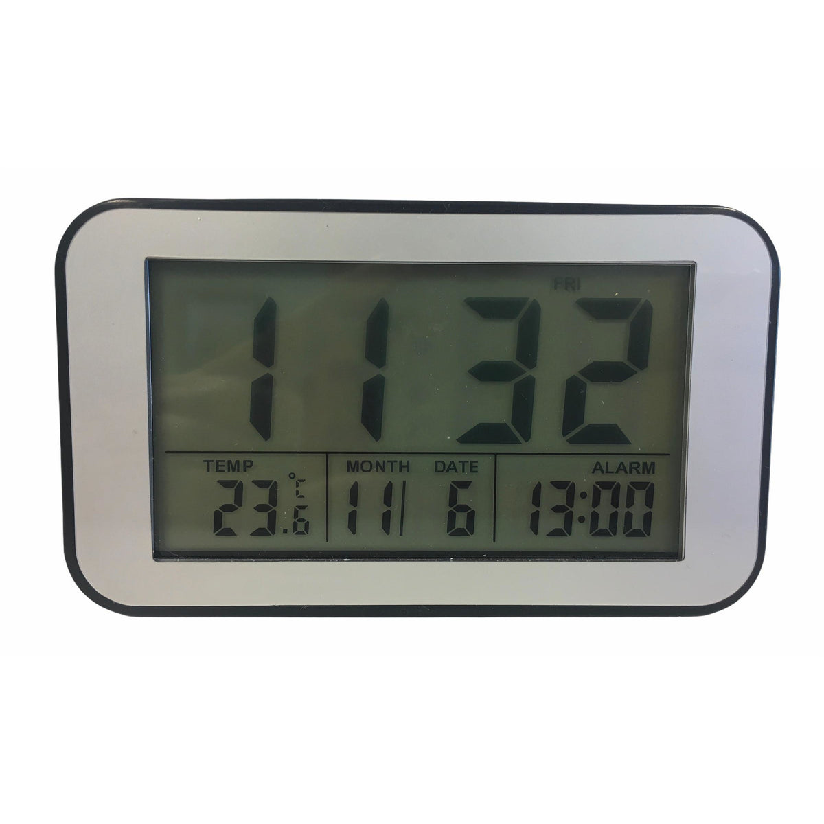 LCD Alarm Clock in Mat Black