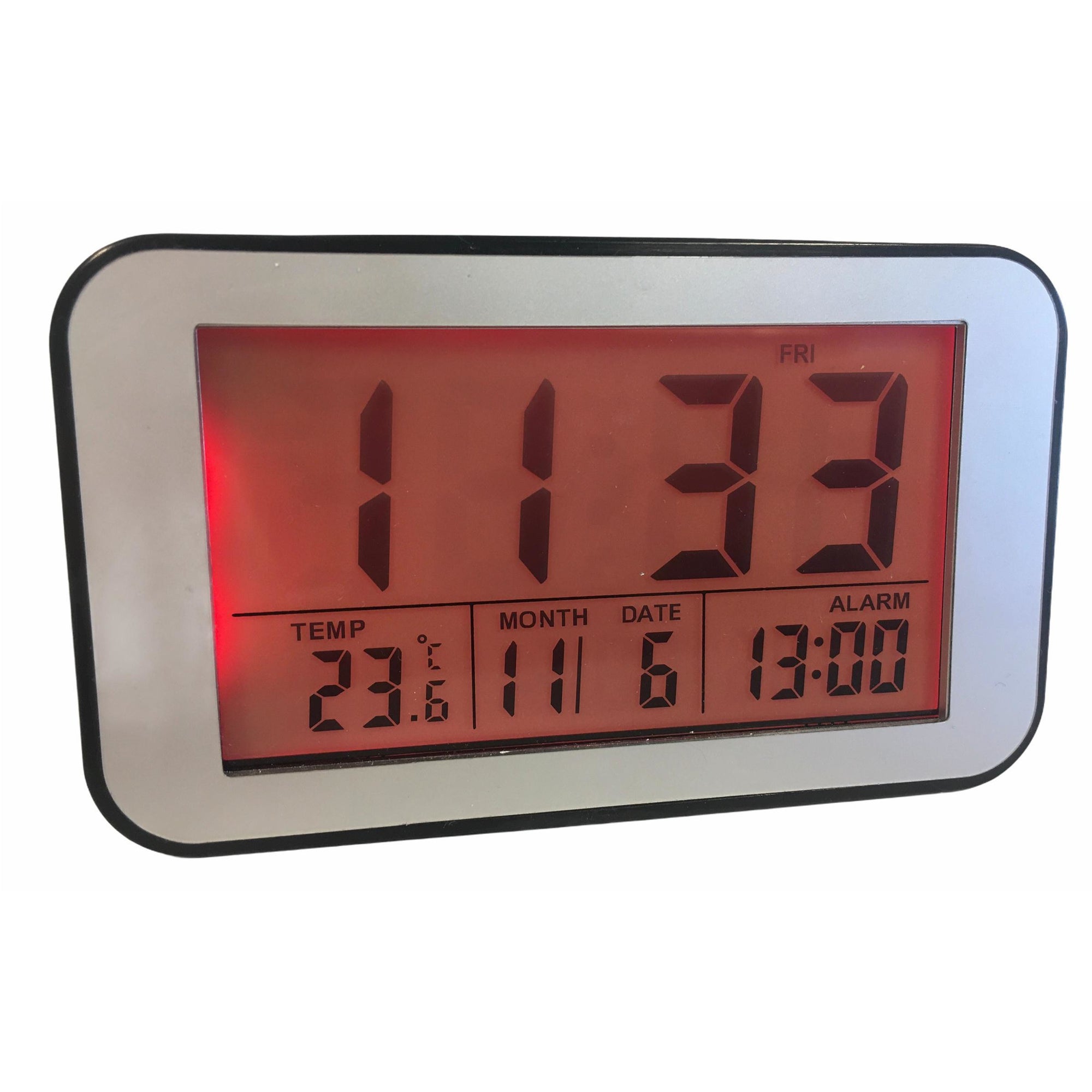 LCD Alarm Clock in Mat Black