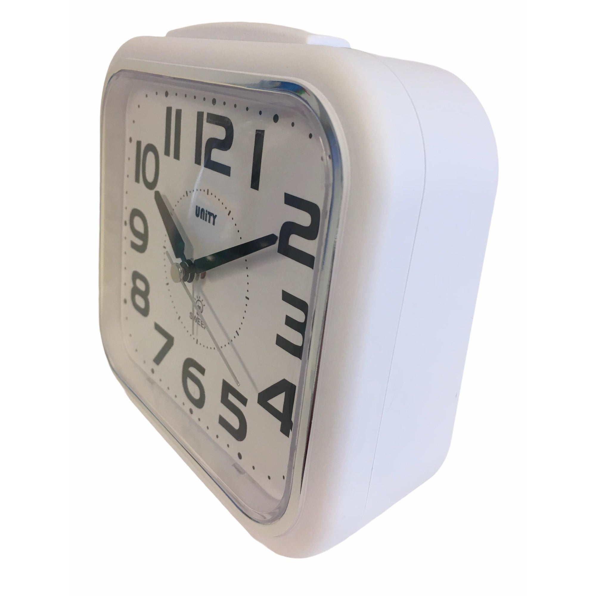 Large Bold Alarm Clock in White