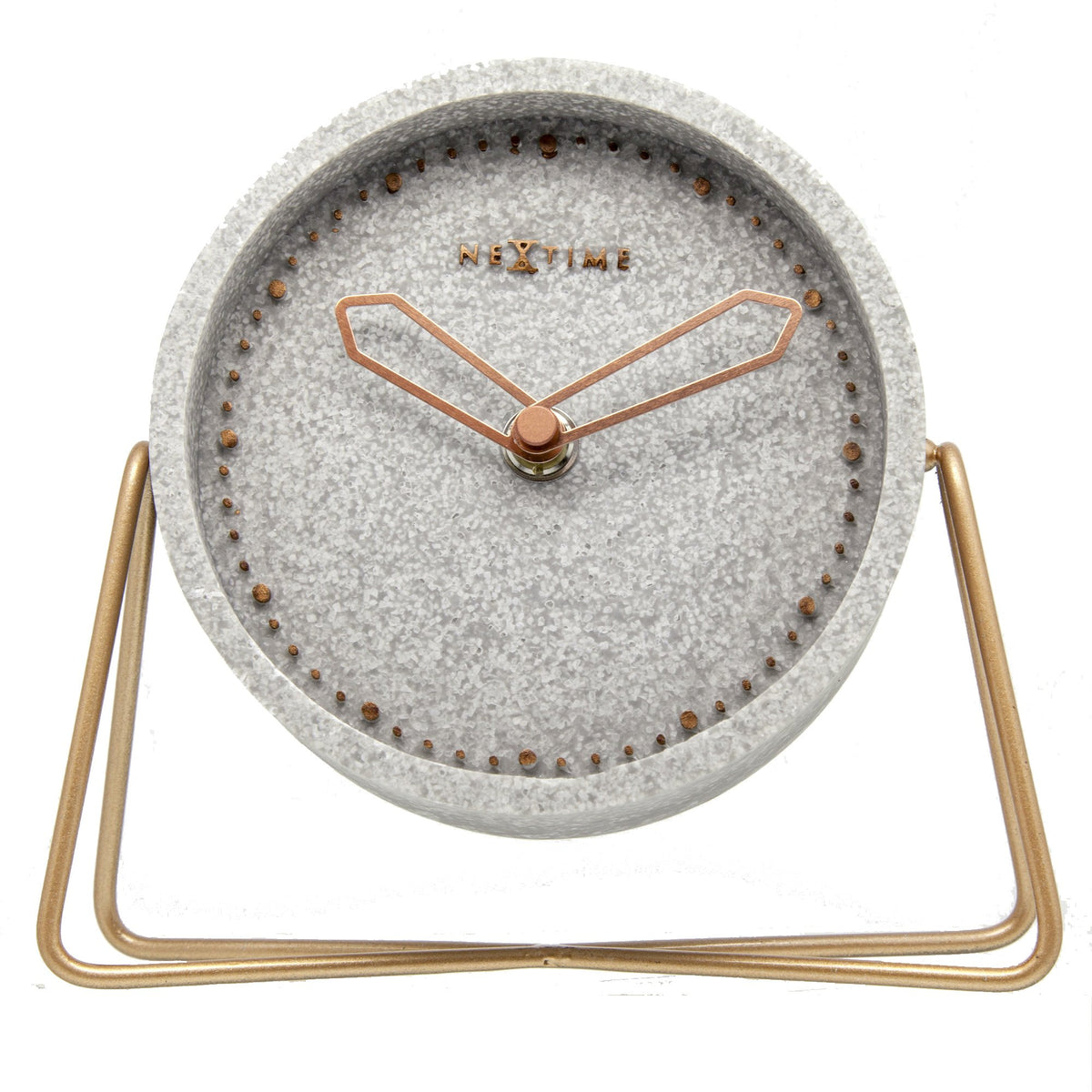 NeXtime - Table clock – 17.5 x 15.5 x 5 cm - Polyresin - Grey