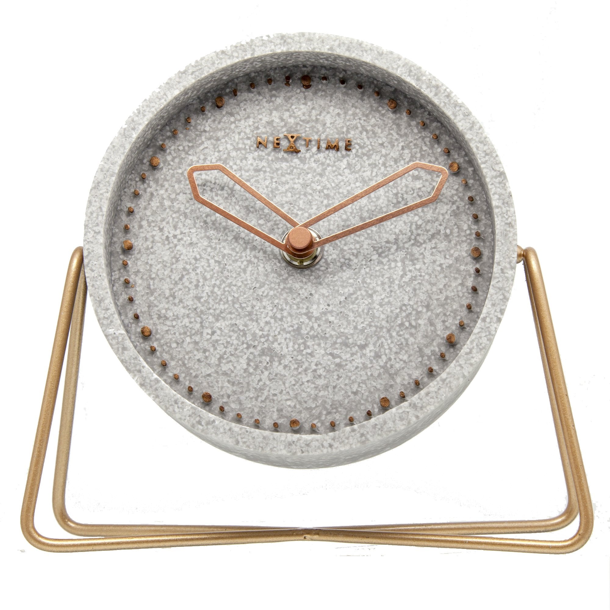 NeXtime - Table clock – 17.5 x 15.5 x 5 cm - Polyresin - Grey