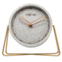 NeXtime 13cm Table Clock - Grey & Gold