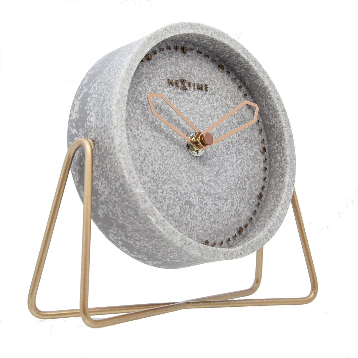 NeXtime - Table clock – 17.5 x 15.5 x 5 cm - Polyresin - Grey