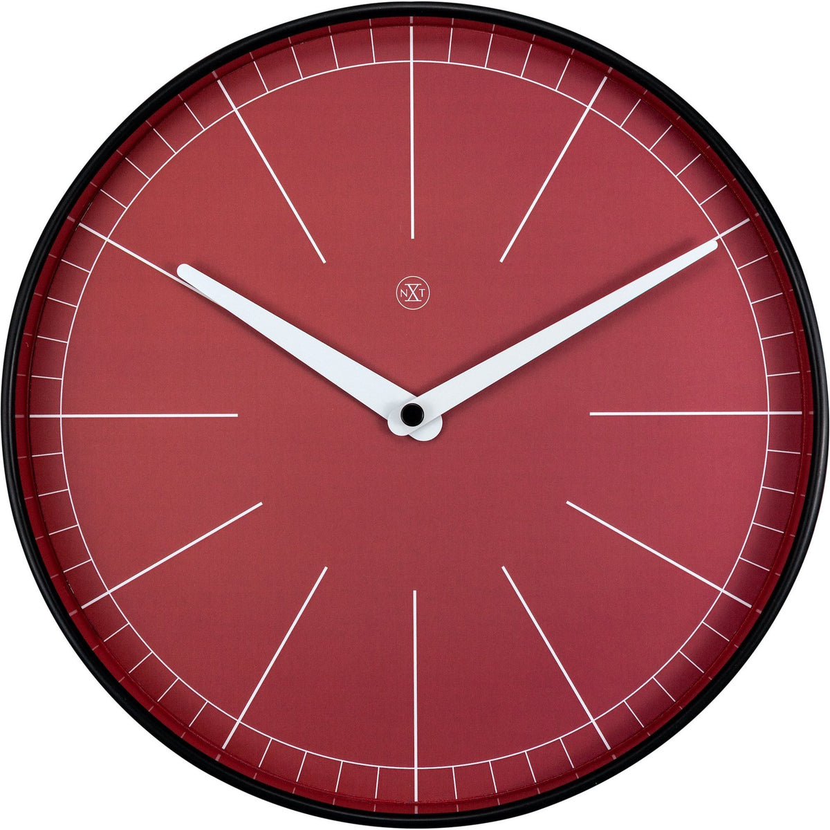 nXt - Wall clock - Ø 25 cm - Plastic - Red - &#39;Axel&#39;