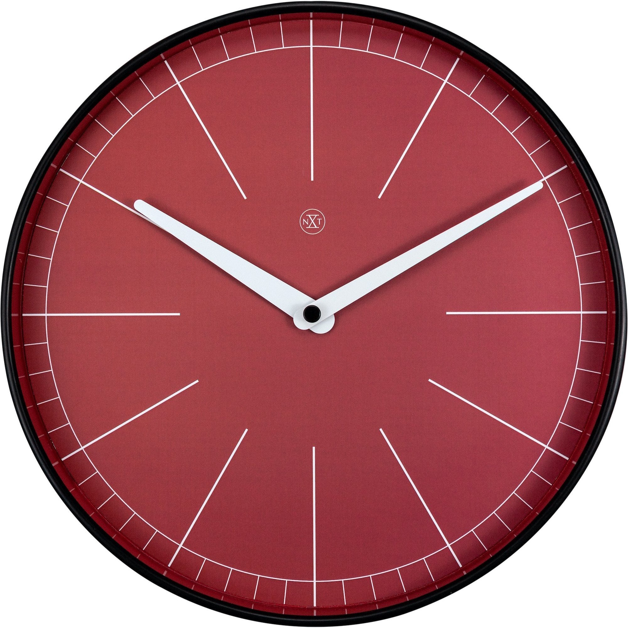 nXt - Wall clock - Ø 25 cm - Plastic - Red - 'Axel'