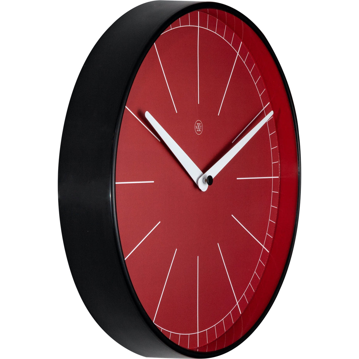 nXt - Wall clock - Ø 25 cm - Plastic - Red - &#39;Axel&#39;