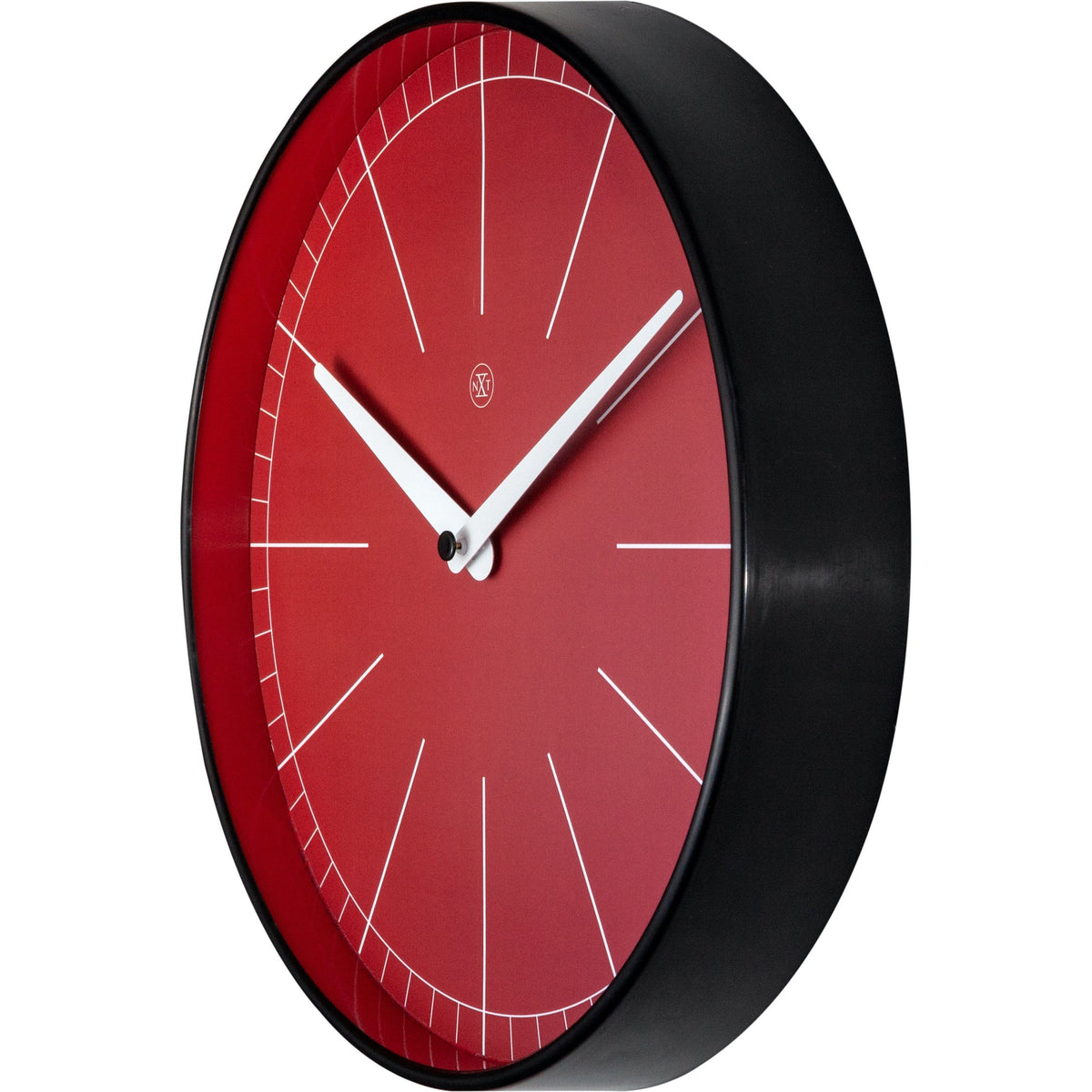 nXt - Wall clock - Ø 25 cm - Plastic - Red - &#39;Axel&#39;