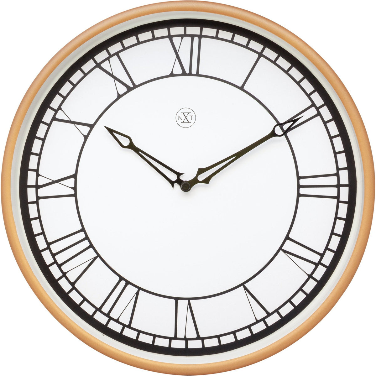 nXt - Wall clock - Ø 30 cm - Plastic - White / Matt Rose - &#39;Kyle&#39;