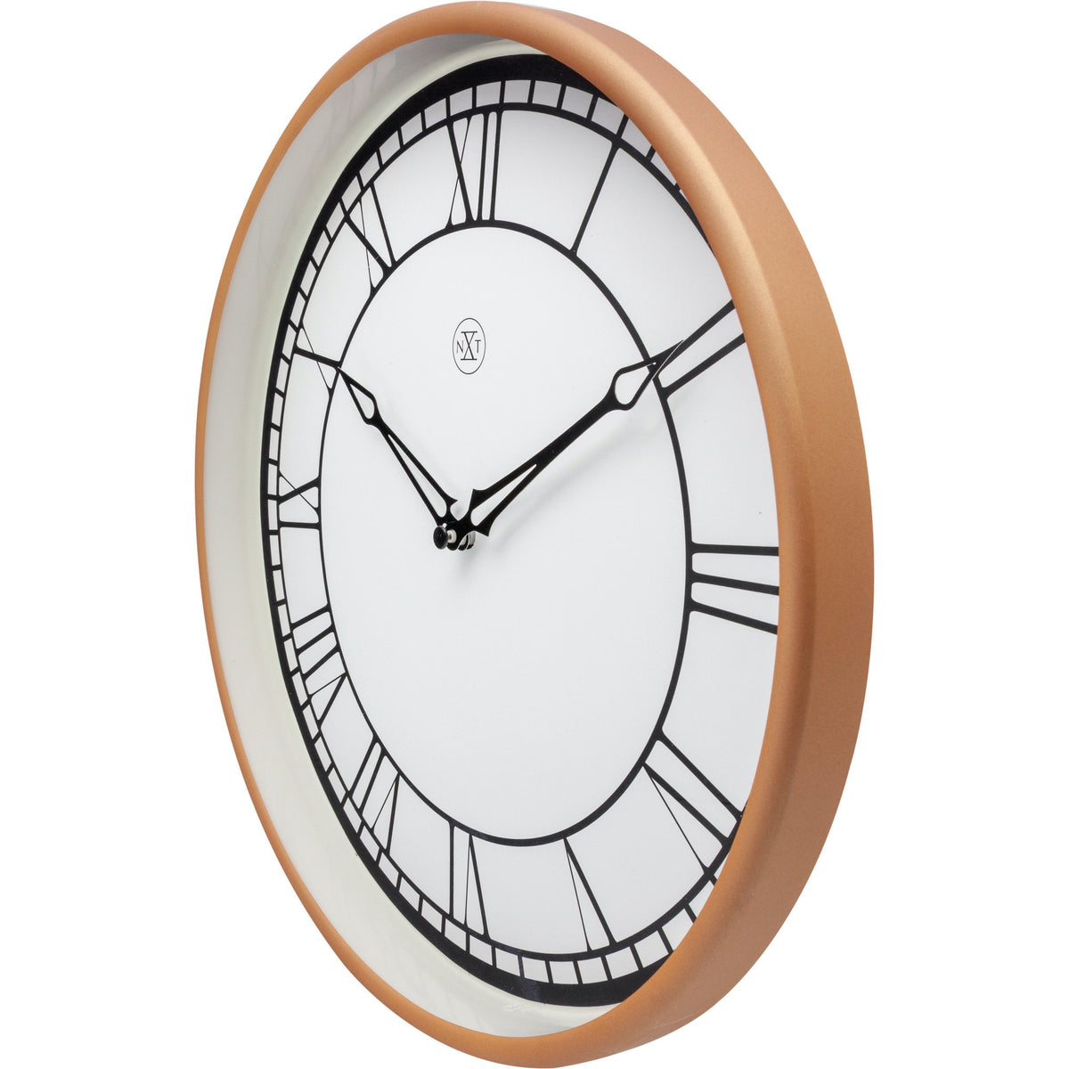 nXt - Wall clock - Ø 30 cm - Plastic - White / Matt Rose - &#39;Kyle&#39;