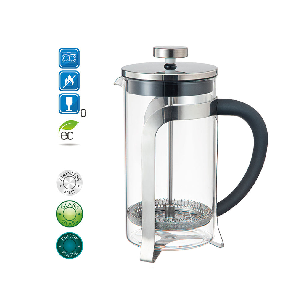 French Press in Glass &amp; Stainless Steel - 600ml