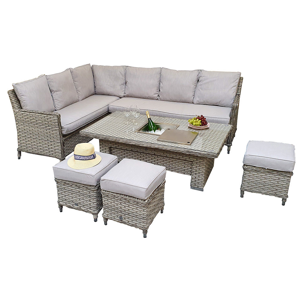 Edwina Corner Sofa Dining Set with Lift Table