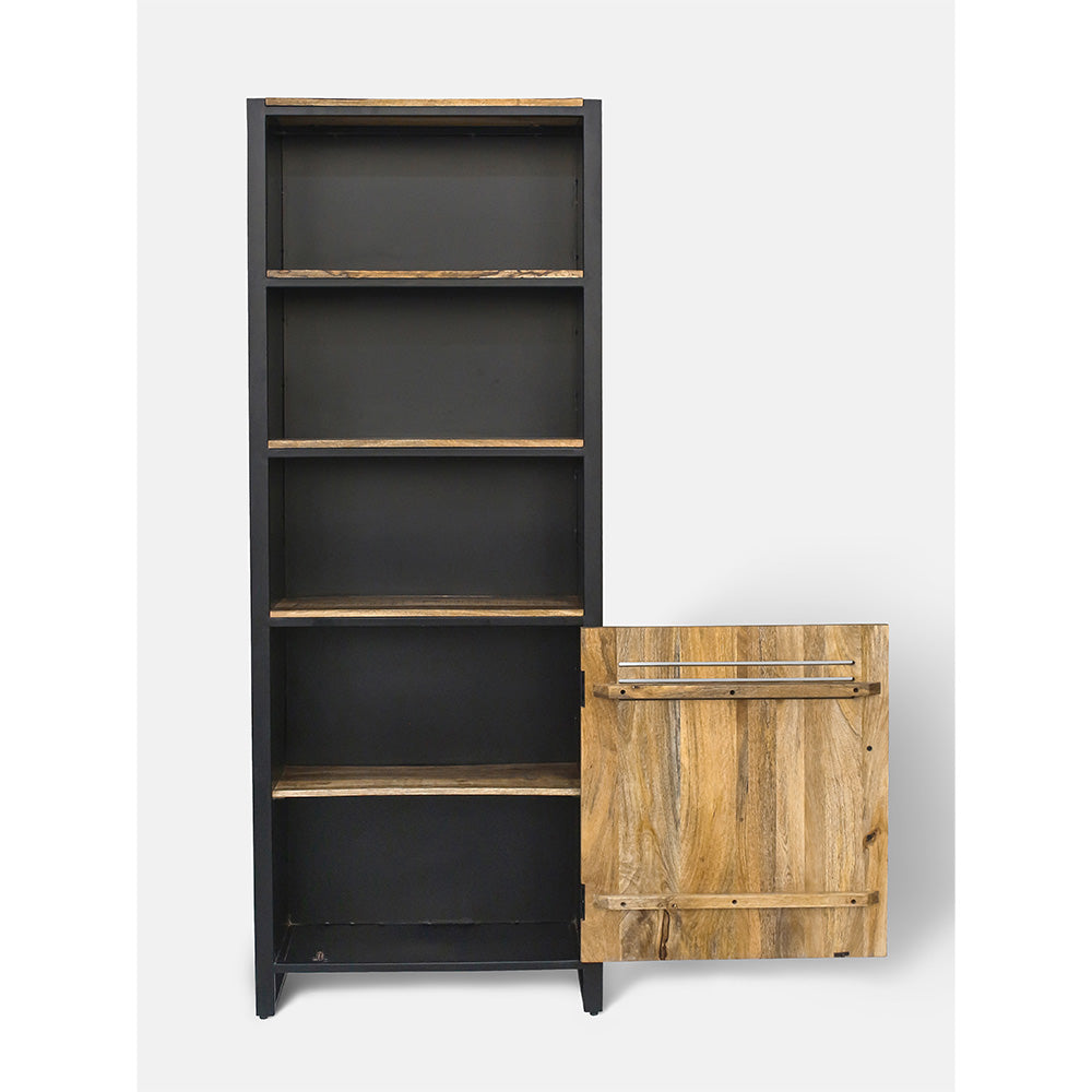 Frais Wood &amp; Metal Tall Bookcase
