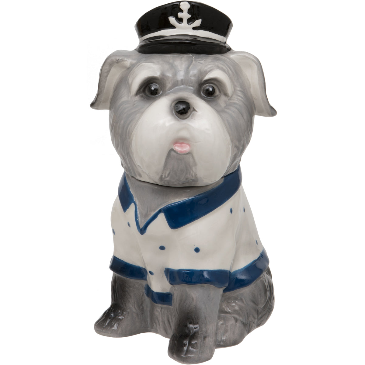 Sitting Sea Dog Ceramic Trinket