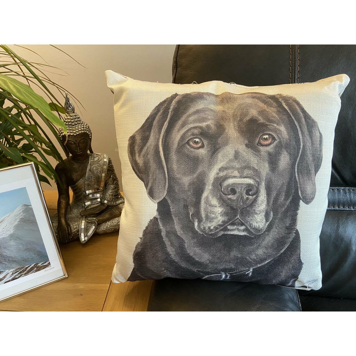 Chocolate Labrador Cushion