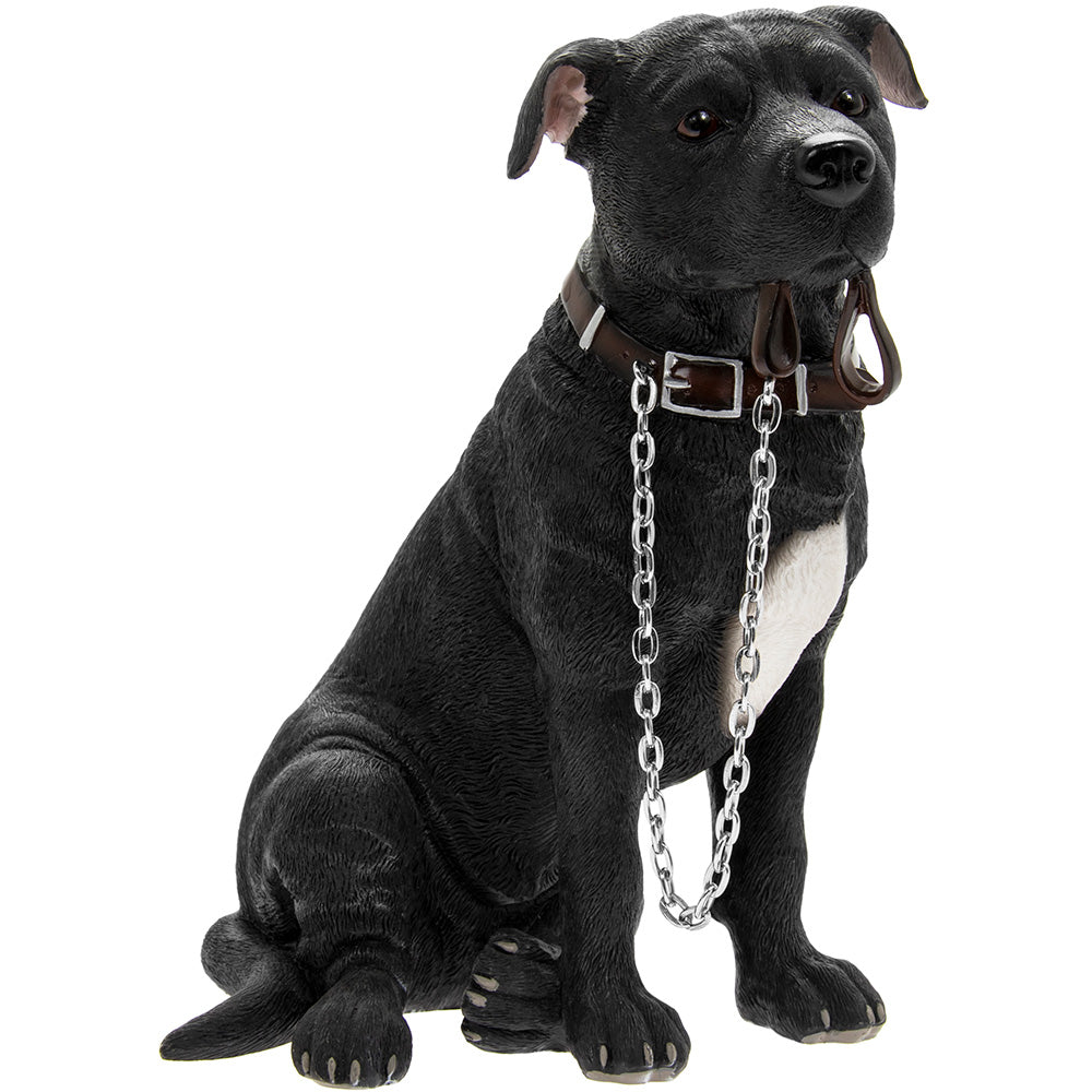 Black Staffordshire Bull Terrier Ornament