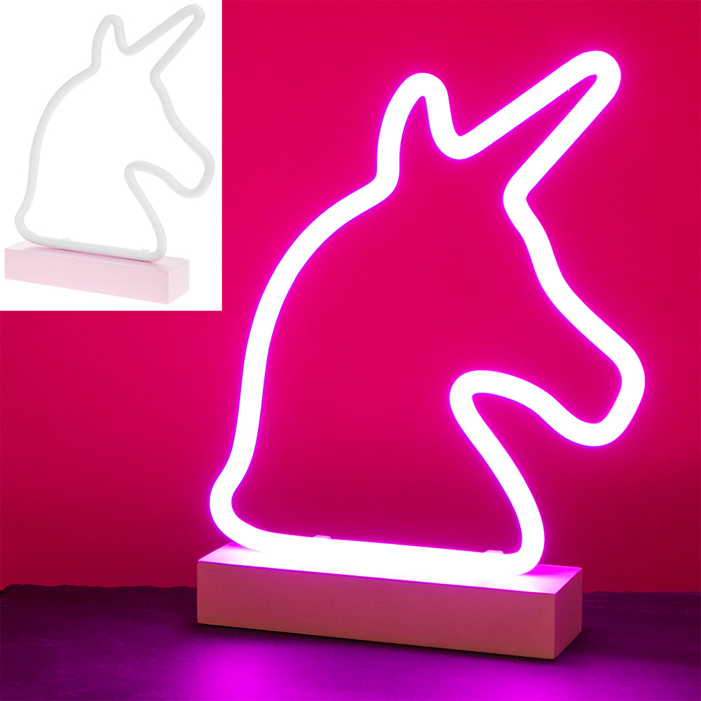 Unicorn Shaped Pink Neon Lamp