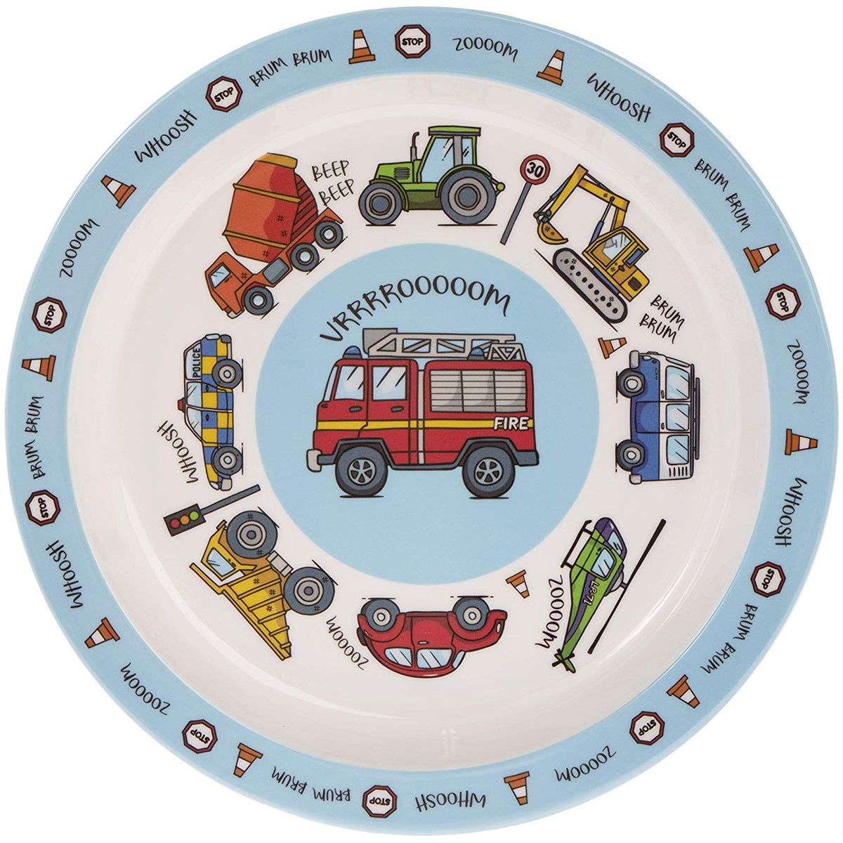 Vehicle Design Melamine Children&#39;s Plate