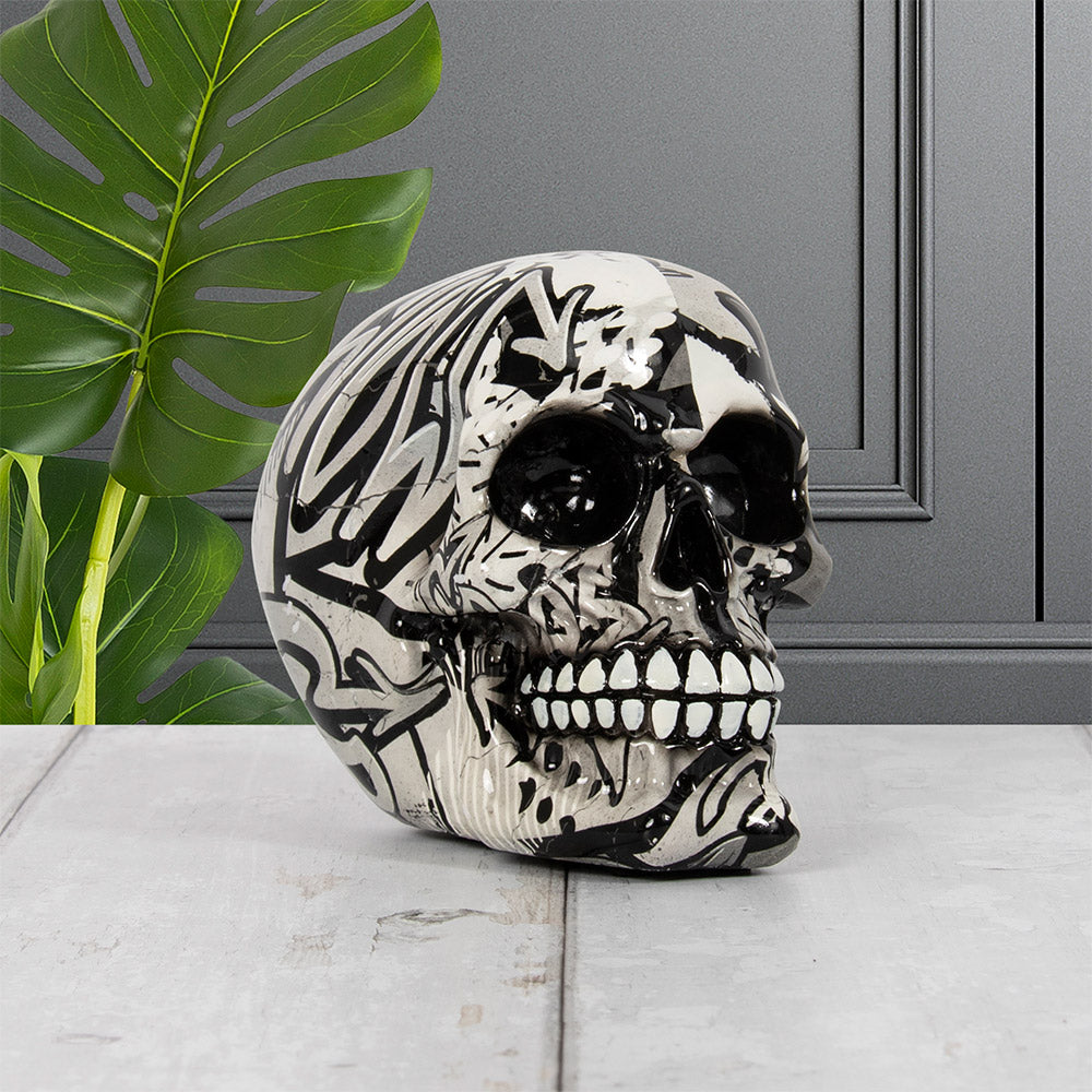 Monochrome Skull Ornament - Small