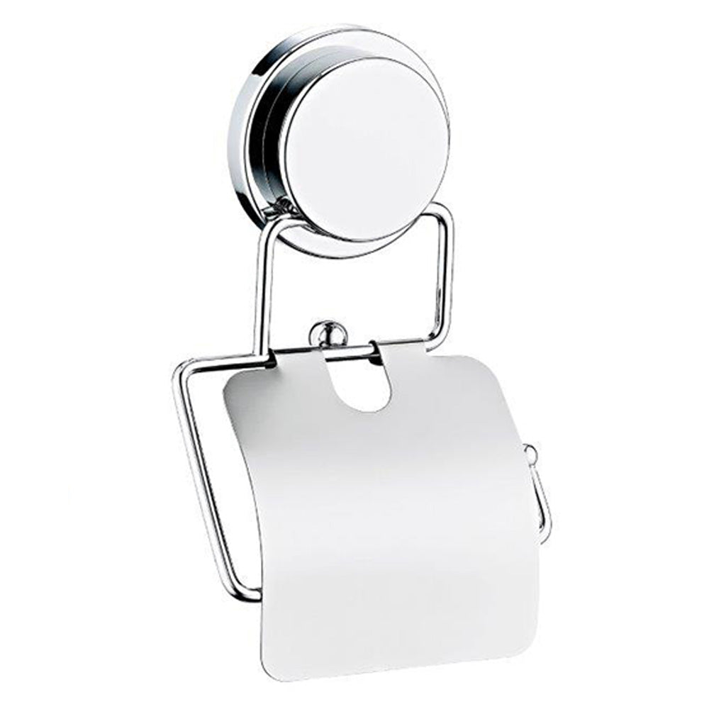 Non-Drill Toilet Roll Holder with Cover