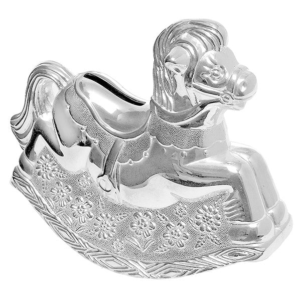 Silver Plated Rocking Horse Money Box