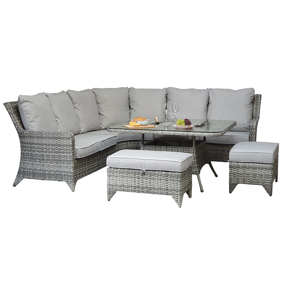 Sarah Corner Sofa Dining Set with Ice Bucket Table