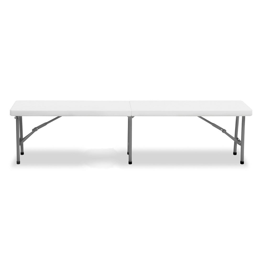 White Foldable Bench - 183 x 43 x 28cm