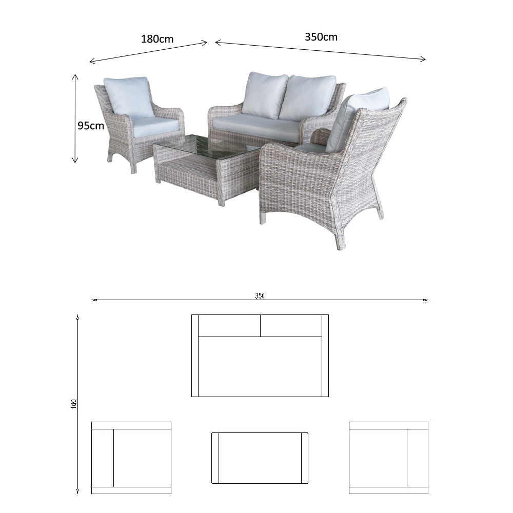 Alexandra 2 Seater Sofa Set