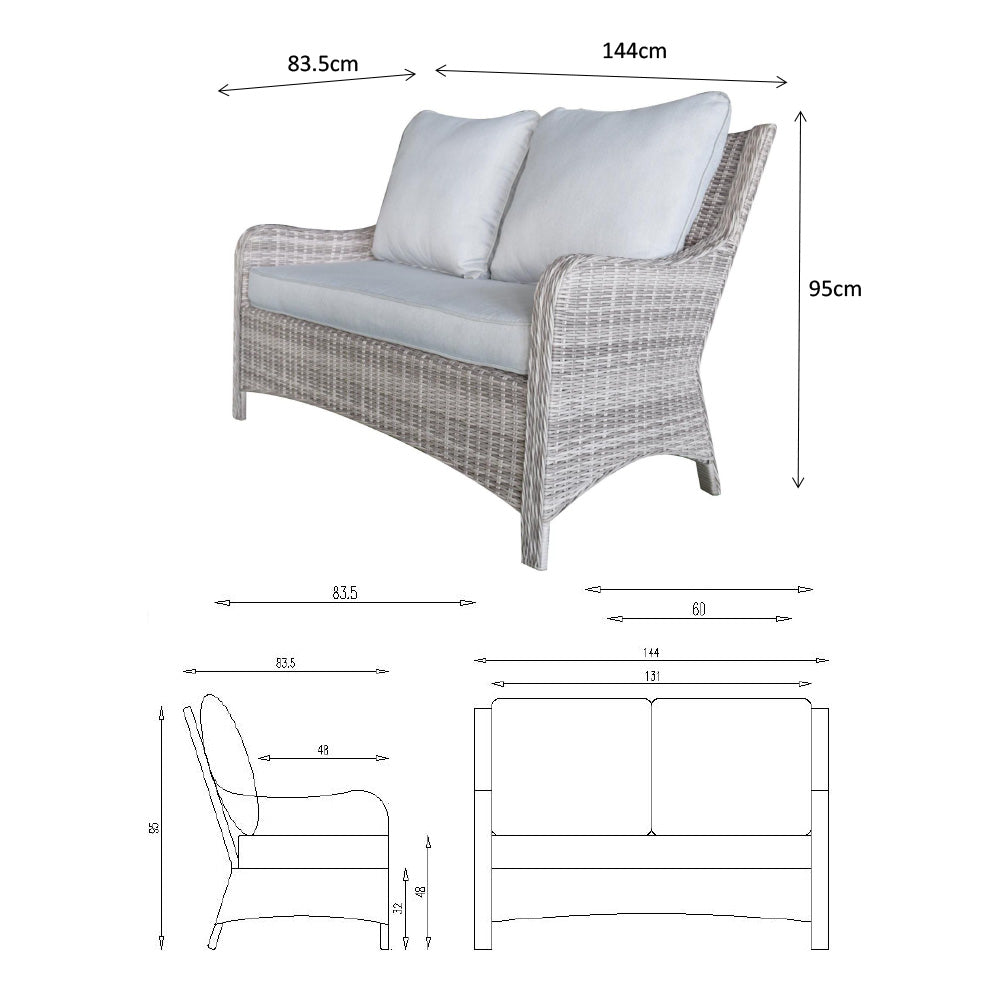 Alexandra 2 Seater Sofa Set