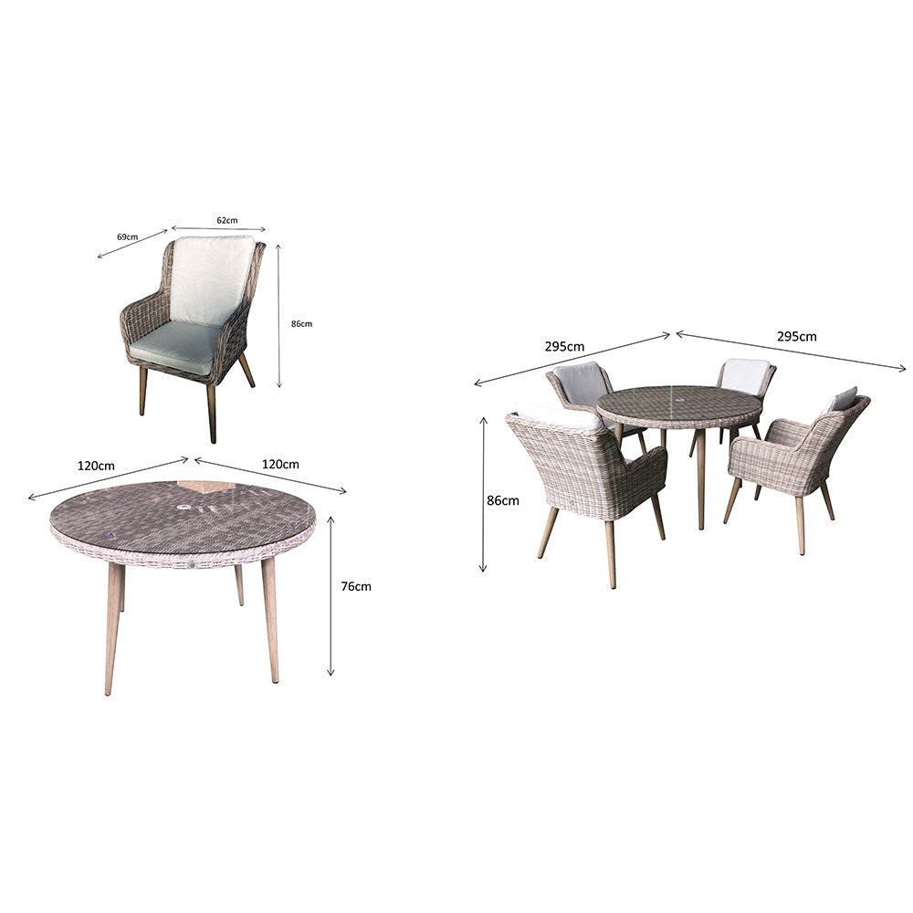 Danielle 4 Seat Dining Set