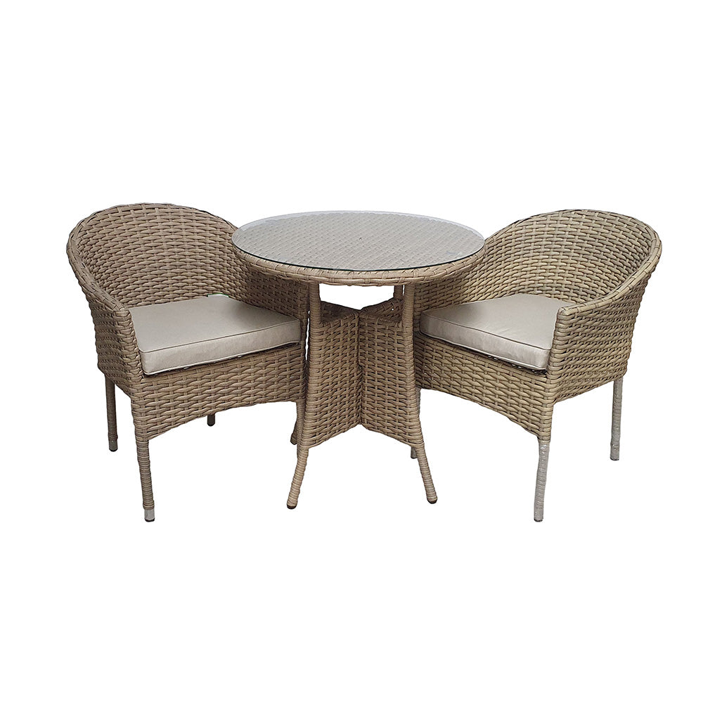 Darcey 2 Seat Bistro Set with Stacking Chairs